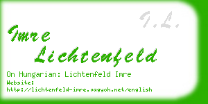 imre lichtenfeld business card